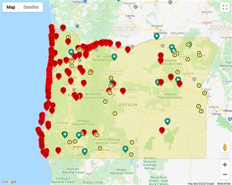 Map of Oregon State Parks